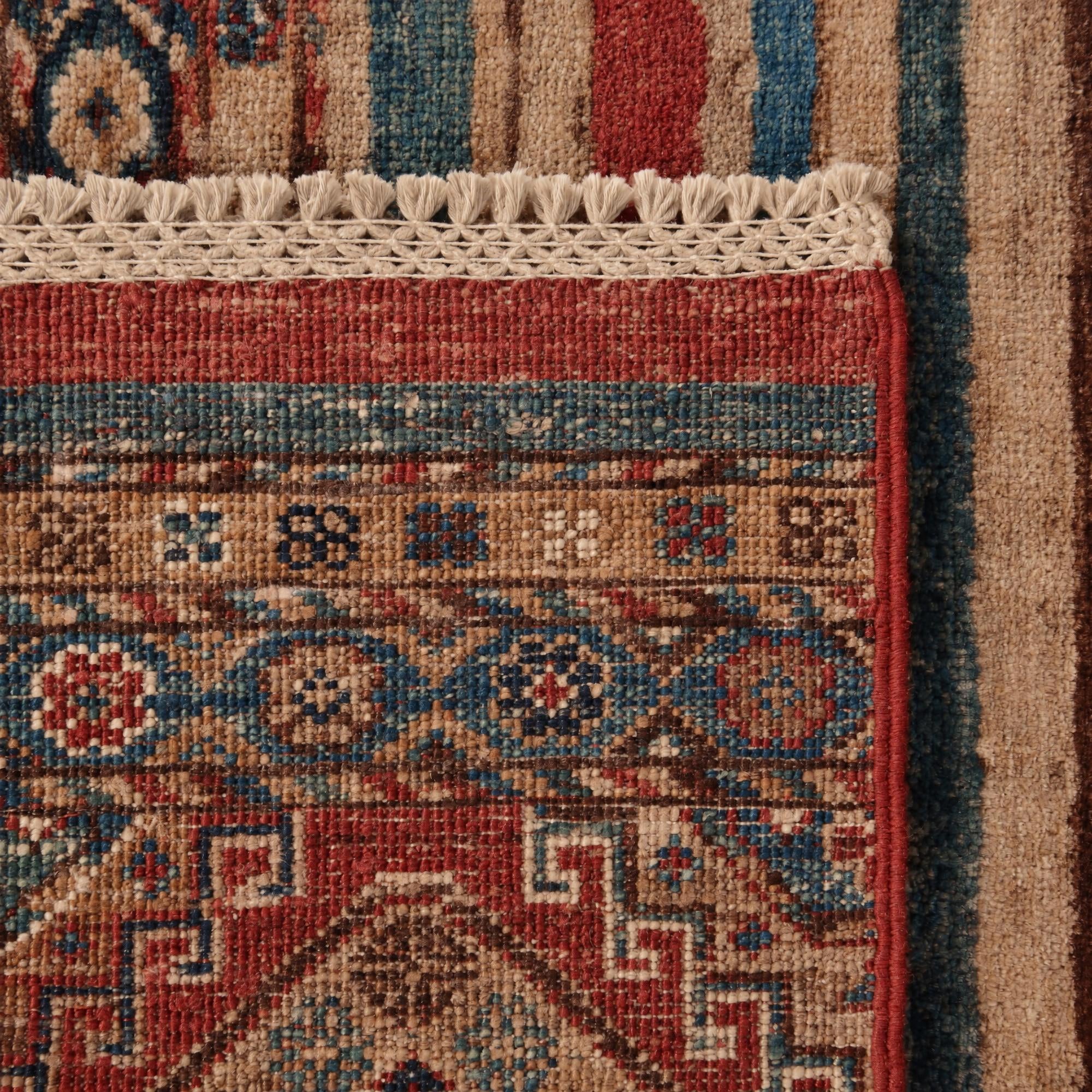 80cm x 205cm anudado a mano Kazak Alfombra Pasillera