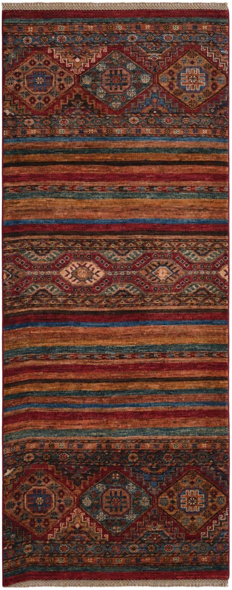 2' 7 x 6' 8 Hand Knotted Kazak Runner Rug