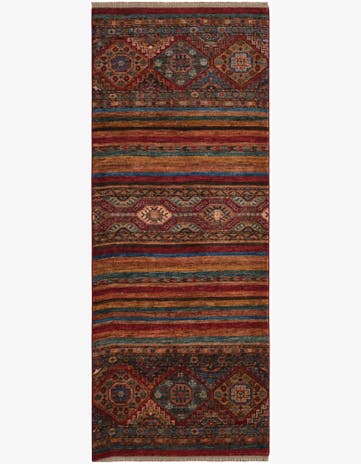 2' 7 x 6' 8 Hand Knotted Kazak Runner Rug