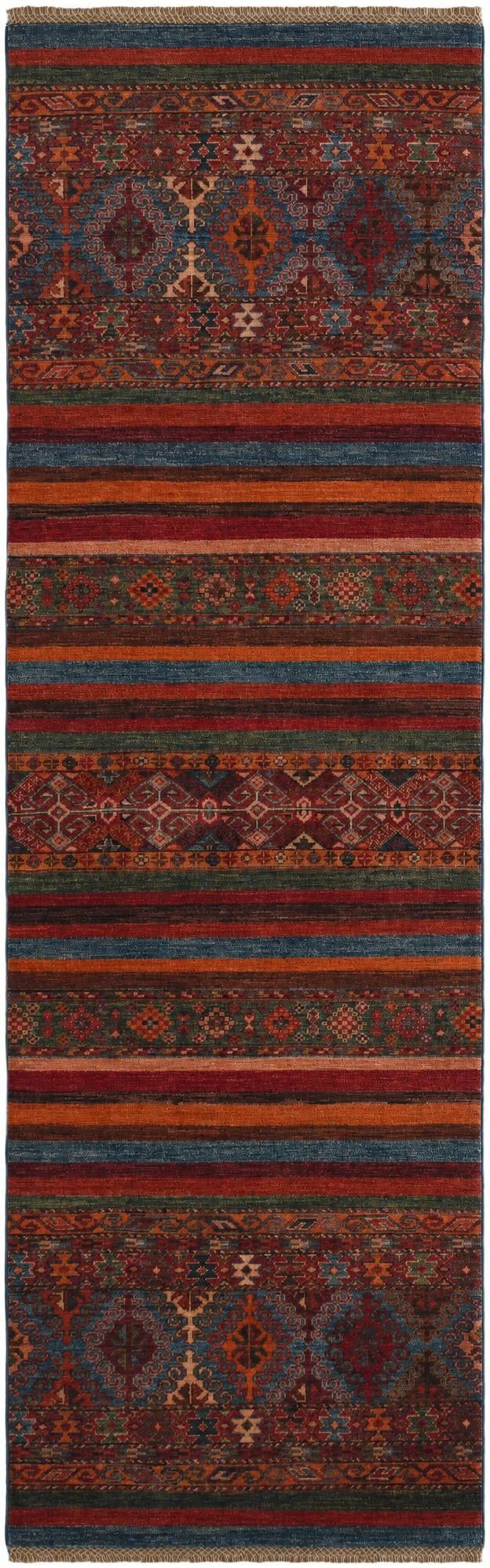 2' 7 x 8' 5 Hand Knotted Kazak Runner Rug