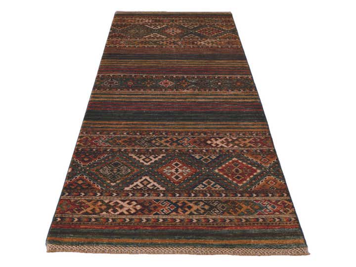 2' 7 x 6' 11 Hand Knotted Kazak Runner Rug