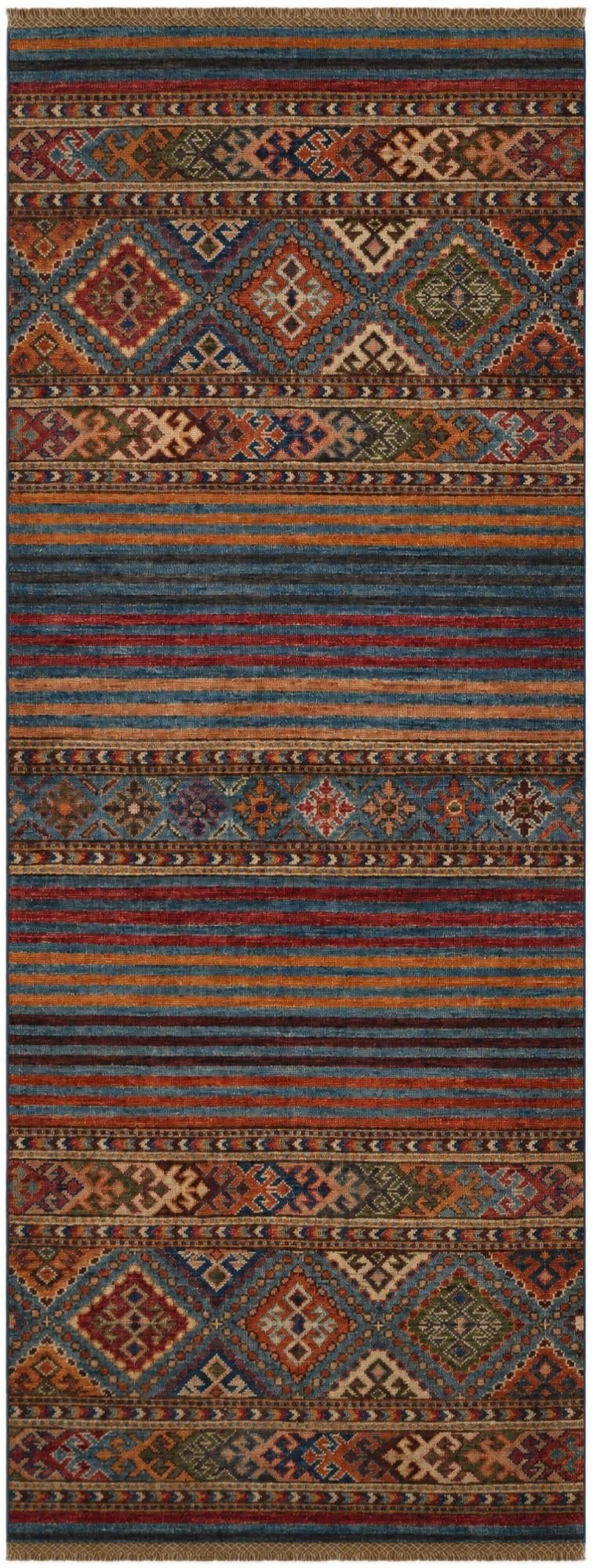 2' 7 x 6' 11 Hand Knotted Kazak Runner Rug