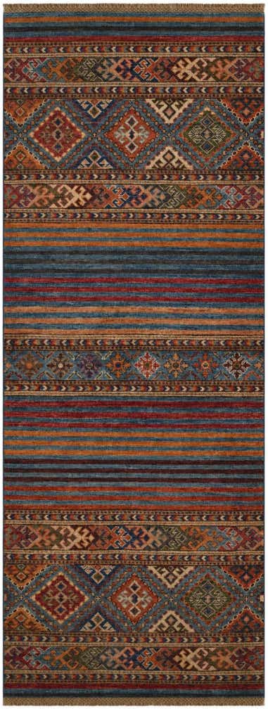 2' 7 x 6' 11 Hand Knotted Kazak Runner Rug