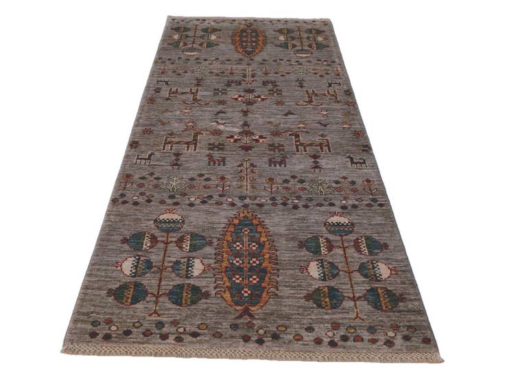 Detail image of 2' 7 x 6' 10 Hand Knotted Kazak Runner Rug