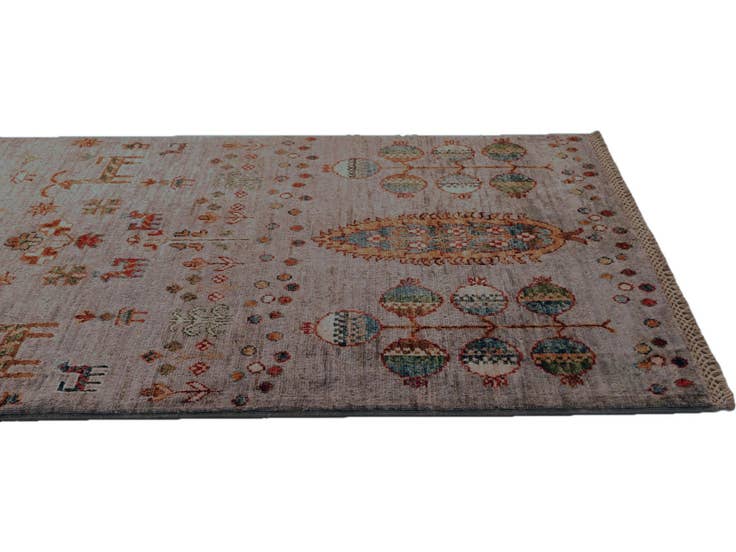Detail image of 2' 7 x 6' 10 Hand Knotted Kazak Runner Rug