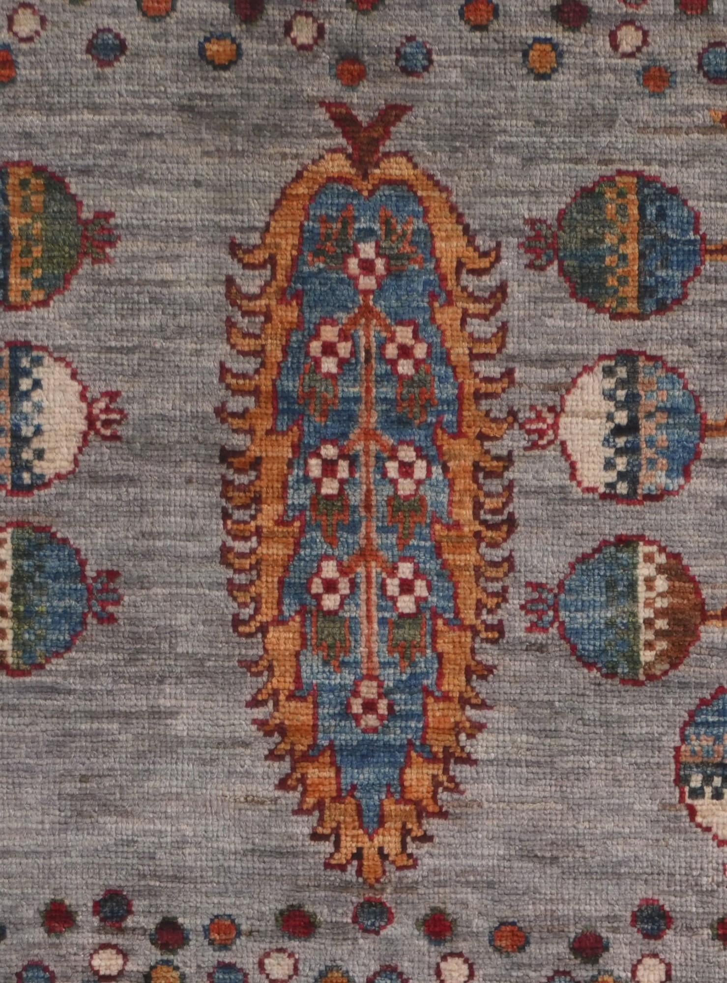 2' 7 x 6' 10 Hand Knotted Kazak Runner Rug