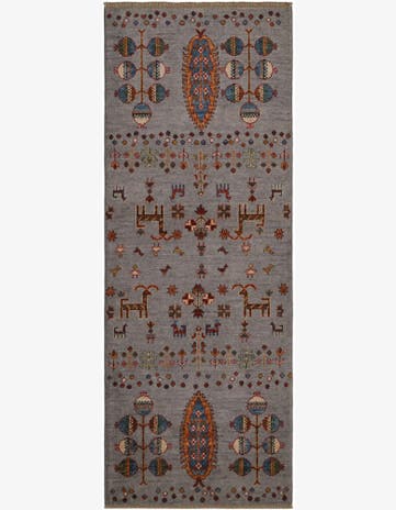 2' 7 x 6' 10 Hand Knotted Kazak Runner Rug