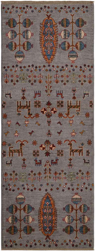 2' 7 x 6' 10 Hand Knotted Kazak Runner Rug