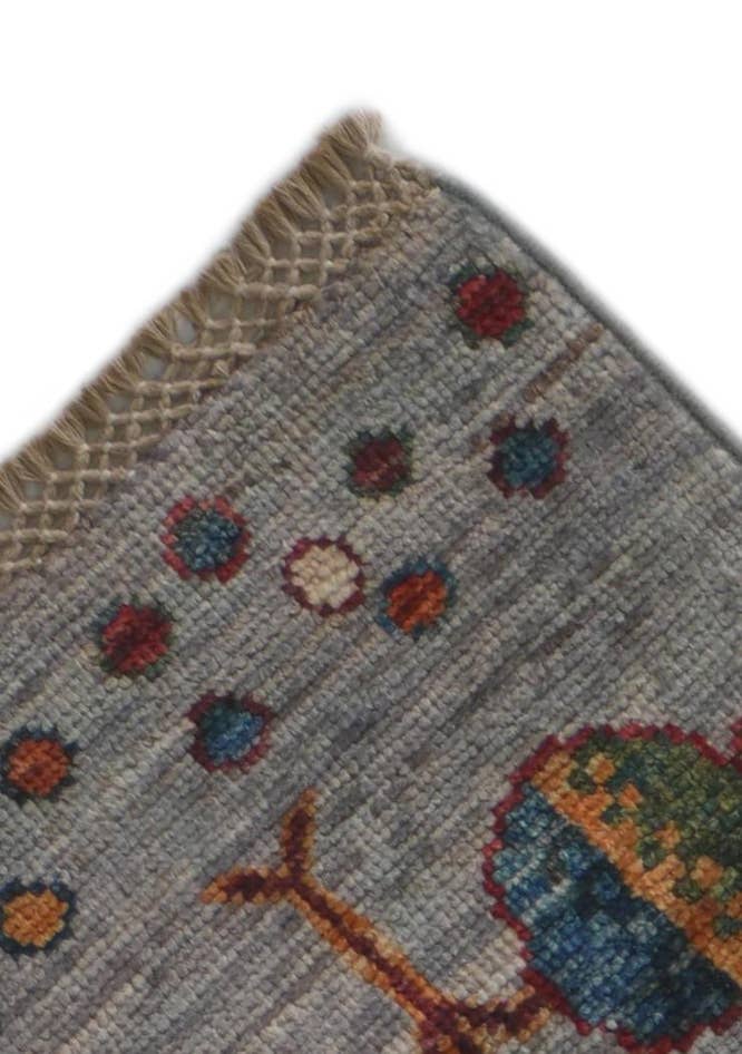 Detail image of 2' 6 x 6' 10 Hand Knotted Kazak Runner Rug