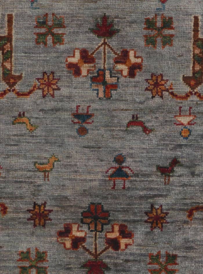Detail image of 2' 6 x 6' 10 Hand Knotted Kazak Runner Rug