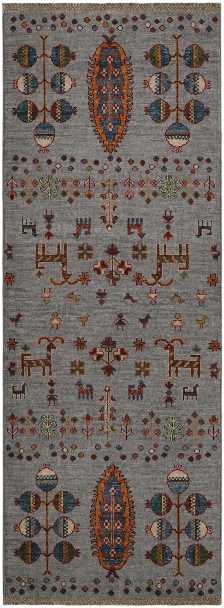 2' 6 x 6' 10 Hand Knotted Kazak Runner Rug