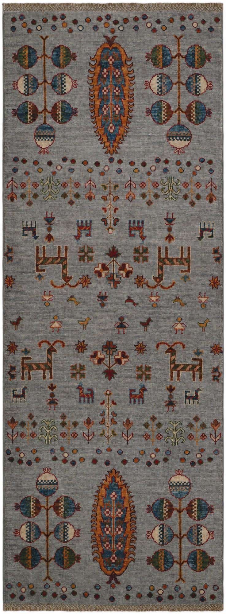 2' 6 x 6' 10 Hand Knotted Kazak Runner Rug