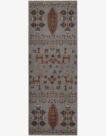 2' 6 x 6' 10 Hand Knotted Kazak Runner Rug