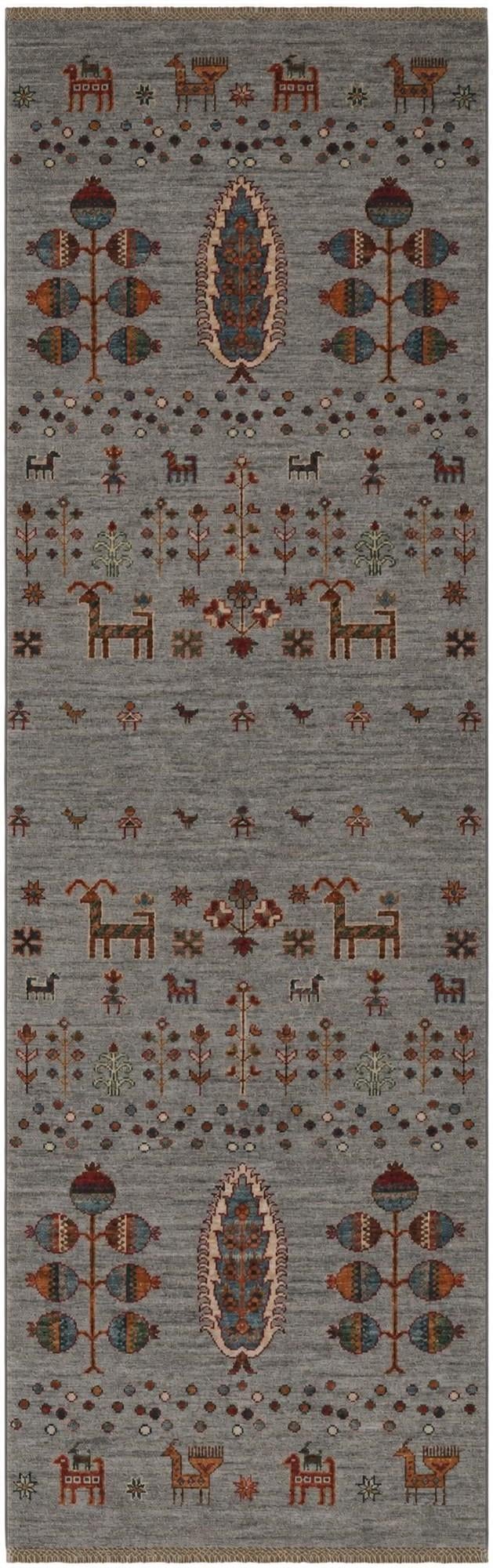 2' 9 x 8' 10 Hand Knotted Kazak Runner Rug
