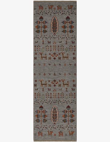 2' 9 x 8' 10 Hand Knotted Kazak Runner Rug
