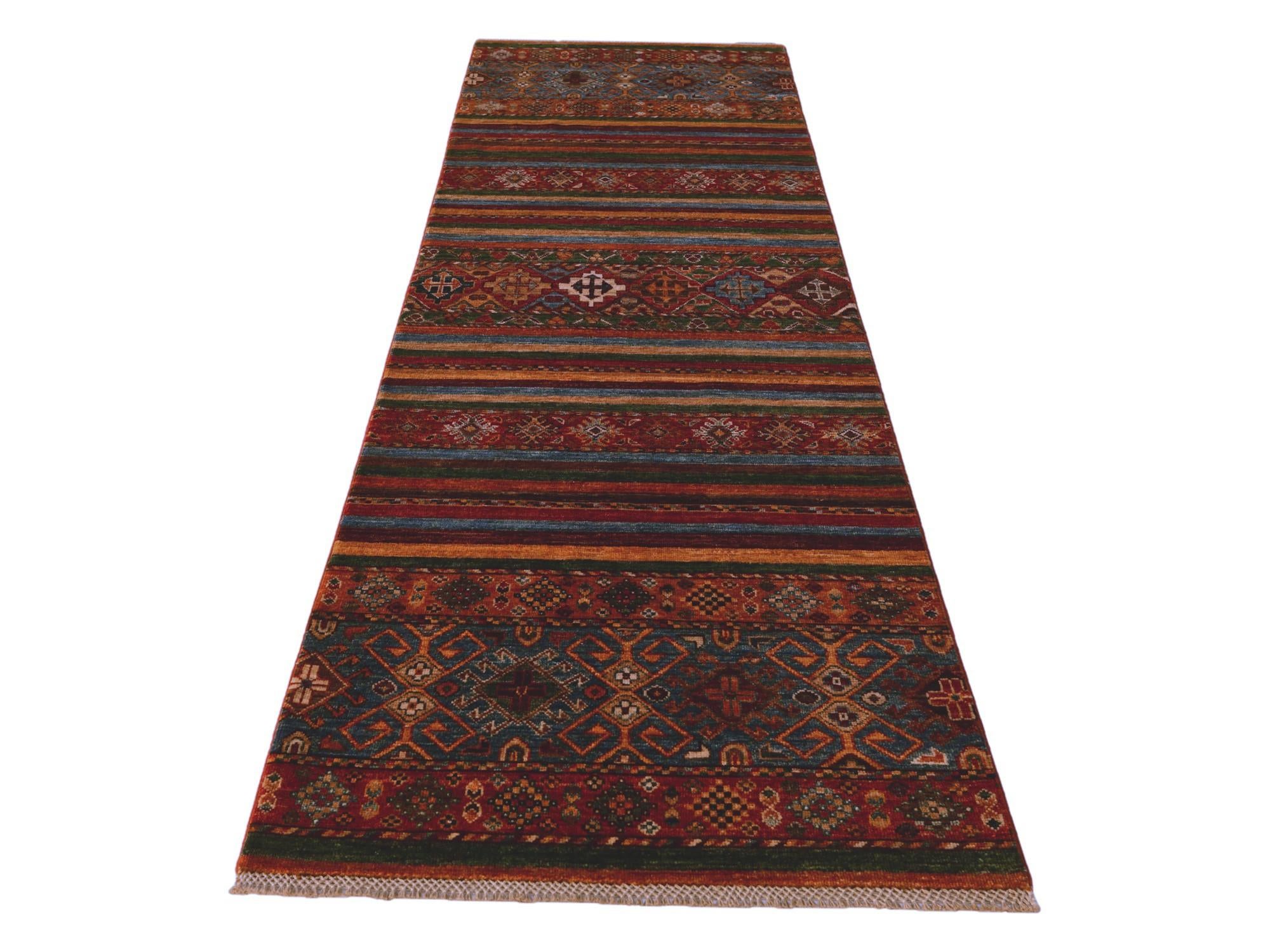 2' 8 x 8' 6 Hand Knotted Kazak Runner Rug