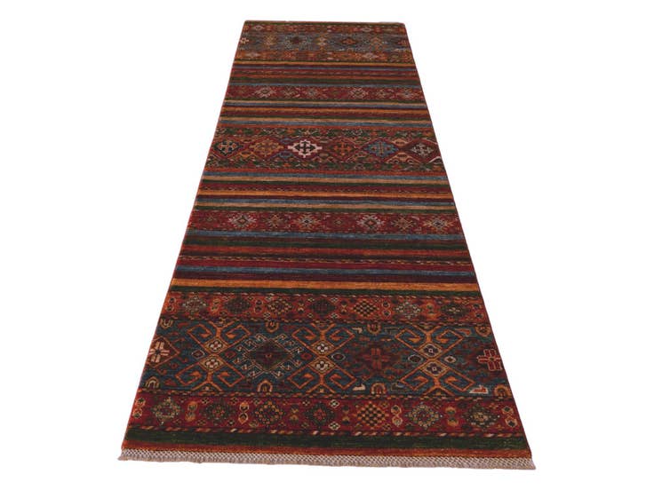 Detail image of 2' 8 x 8' 6 Hand Knotted Kazak Runner Rug