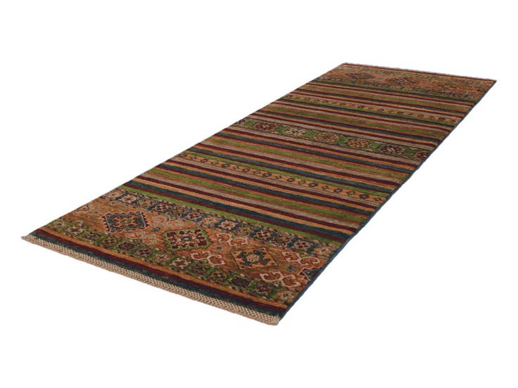 Detail image of 2' 4 x 6' 2 Hand Knotted Kazak Runner Rug