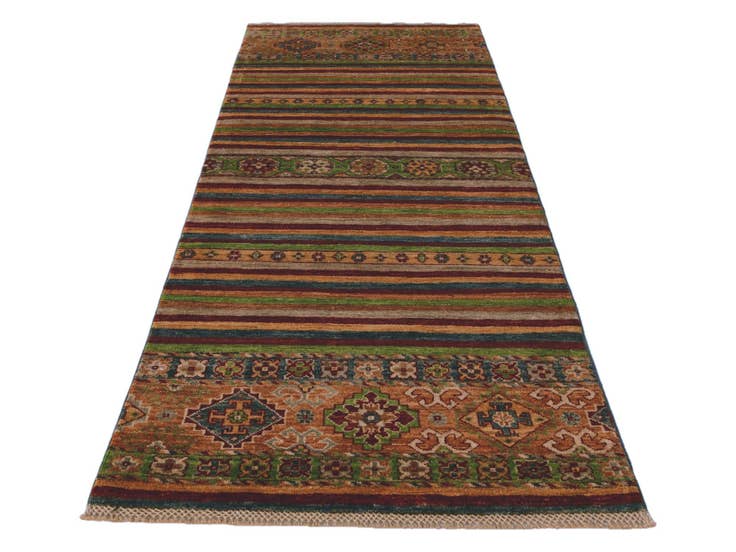 Detail image of 2' 4 x 6' 2 Hand Knotted Kazak Runner Rug