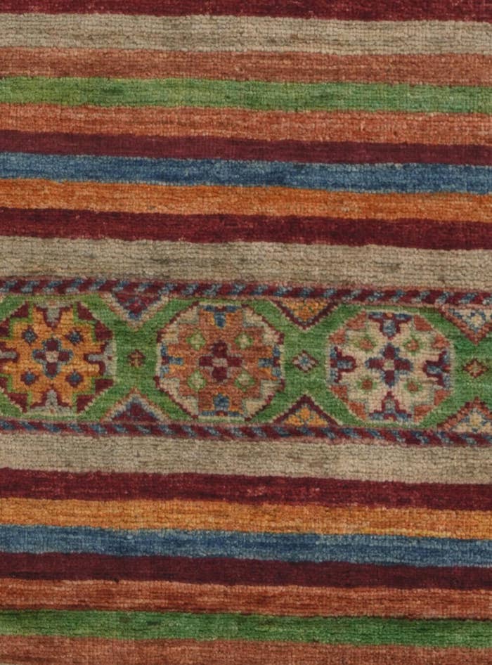 Detail image of 2' 4 x 6' 2 Hand Knotted Kazak Runner Rug