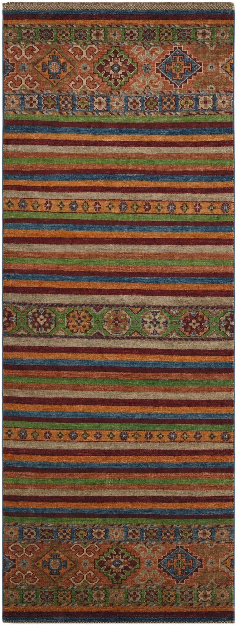2' 4 x 6' 2 Hand Knotted Kazak Runner Rug