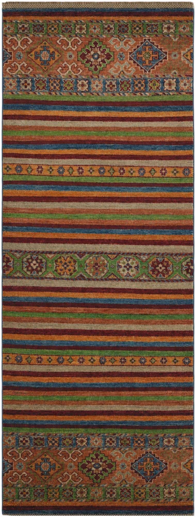 2' 4 x 6' 2 Hand Knotted Kazak Runner Rug