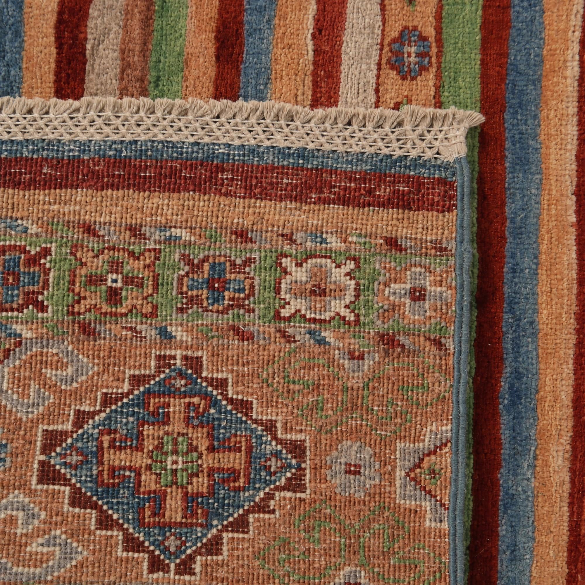 75cm x 190cm anudado a mano Kazak Alfombra Pasillera