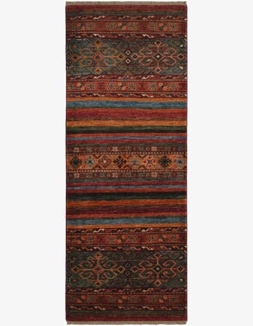 2' 7 x 6' 8 Hand Knotted Kazak Runner Rug