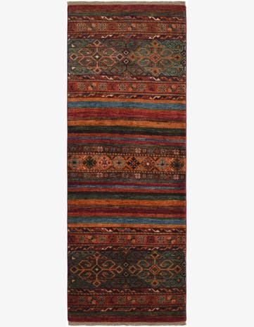 2' 6 x 6' 8 Hand Knotted Kazak Runner Rug