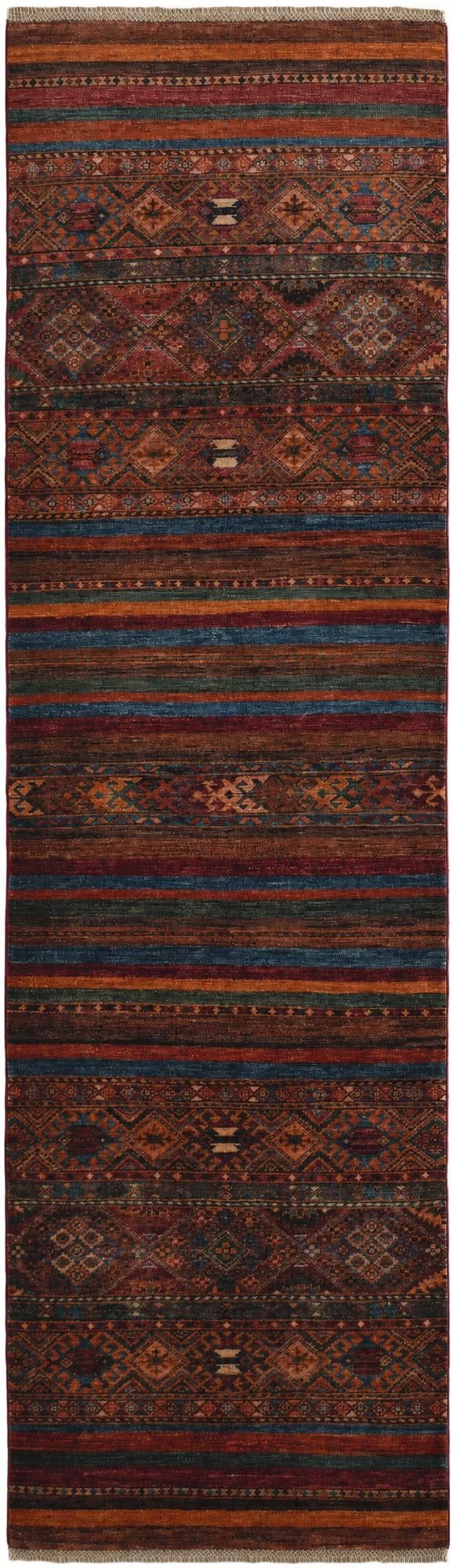 2' 9 x 9' 5 Hand Knotted Kazak Runner Rug