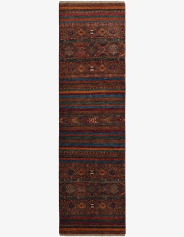 2' 9 x 9' 5 Hand Knotted Kazak Runner Rug