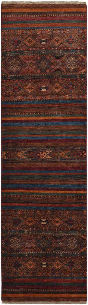 2' 9 x 9' 5 Hand Knotted Kazak Runner Rug