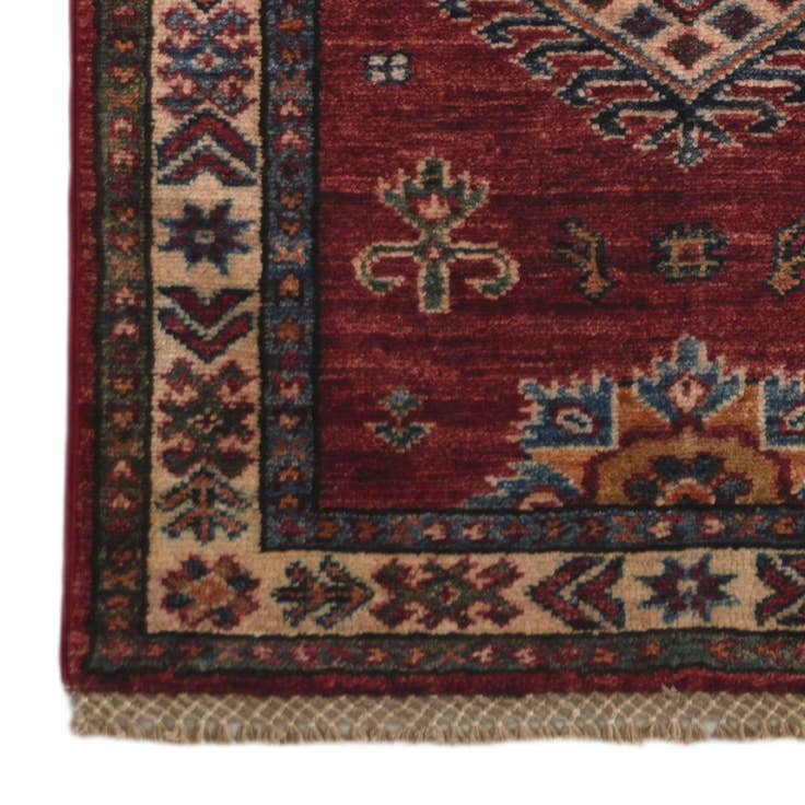 Detail image of 2' x 6' 1 Hand Knotted Kazak Runner Rug