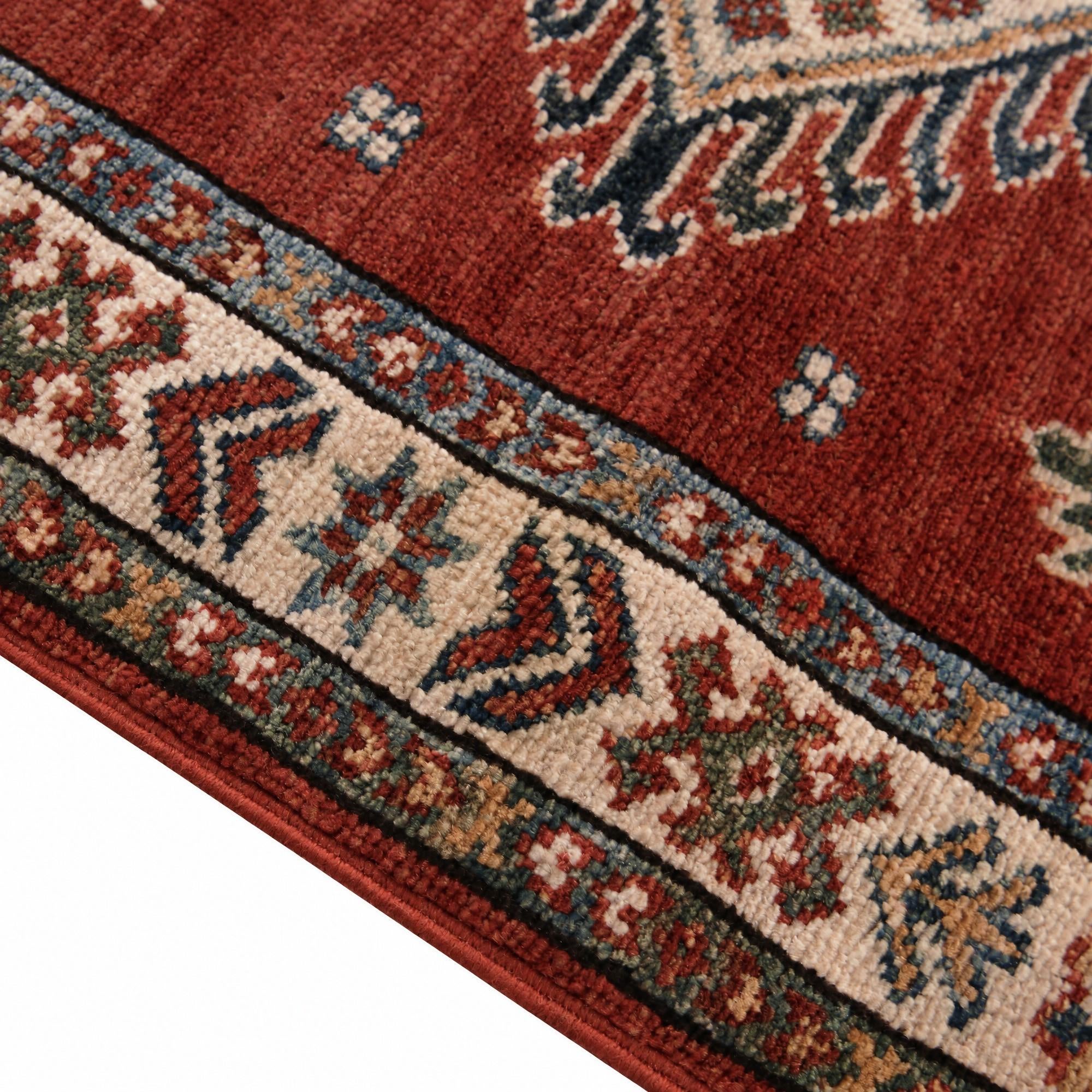60cm x 185cm Hand Knotted Kazak Runner Rug