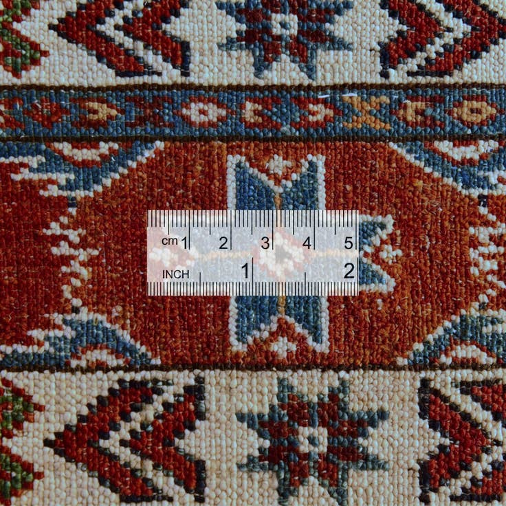 Detail image of 2' x 6' 1 Hand Knotted Kazak Runner Rug