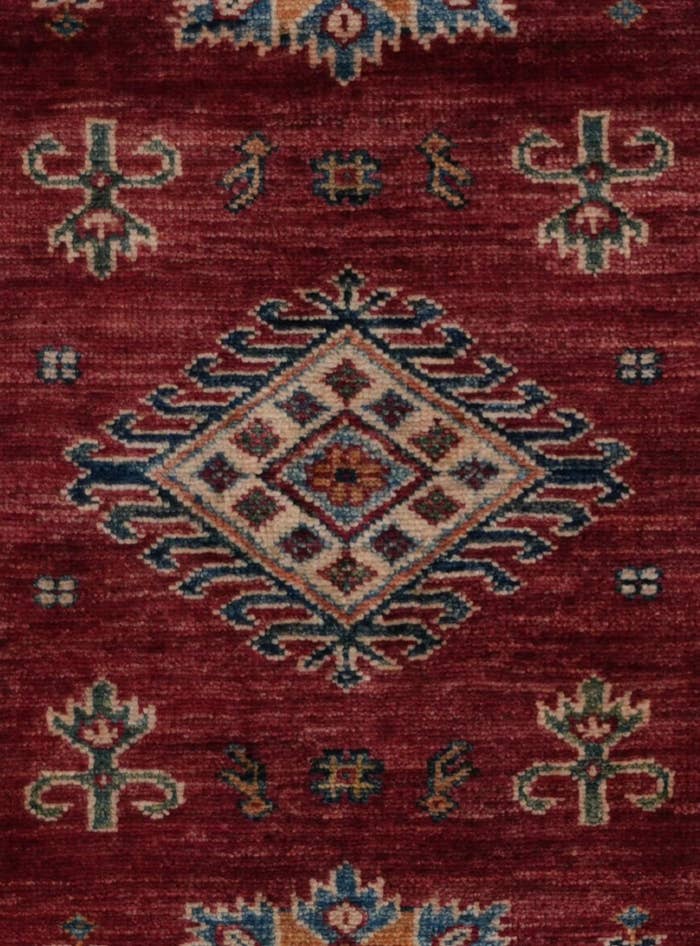 Detail image of 2' x 6' 1 Hand Knotted Kazak Runner Rug