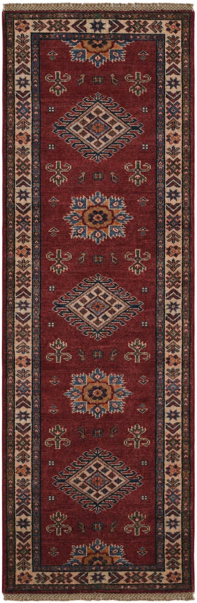 2' x 6' 1 Hand Knotted Kazak Runner Rug