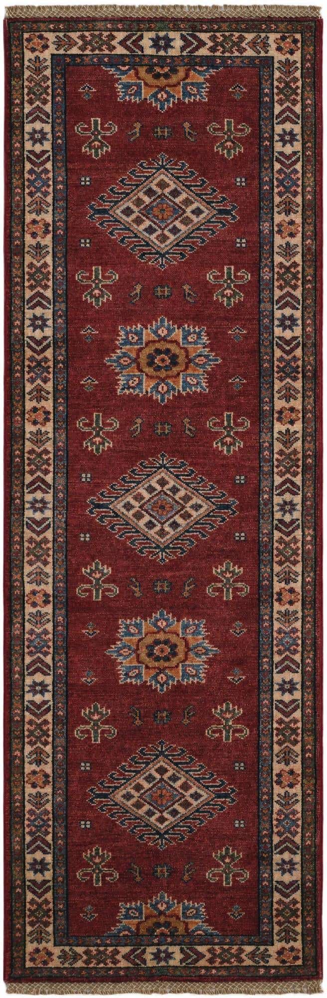 2' x 6' 1 Hand Knotted Kazak Runner Rug