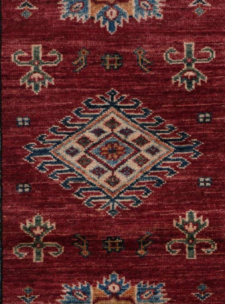 2' x 6' 1 Hand Knotted Kazak Runner Rug