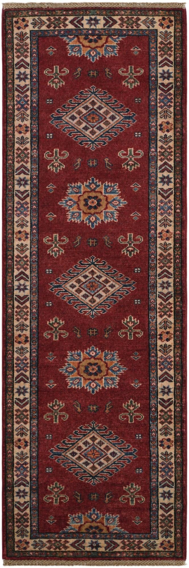 2' x 6' 1 Hand Knotted Kazak Runner Rug