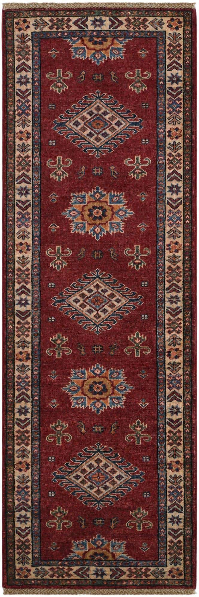 2' x 6' 1 Hand Knotted Kazak Runner Rug