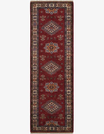 2' x 6' 1 Hand Knotted Kazak Runner Rug