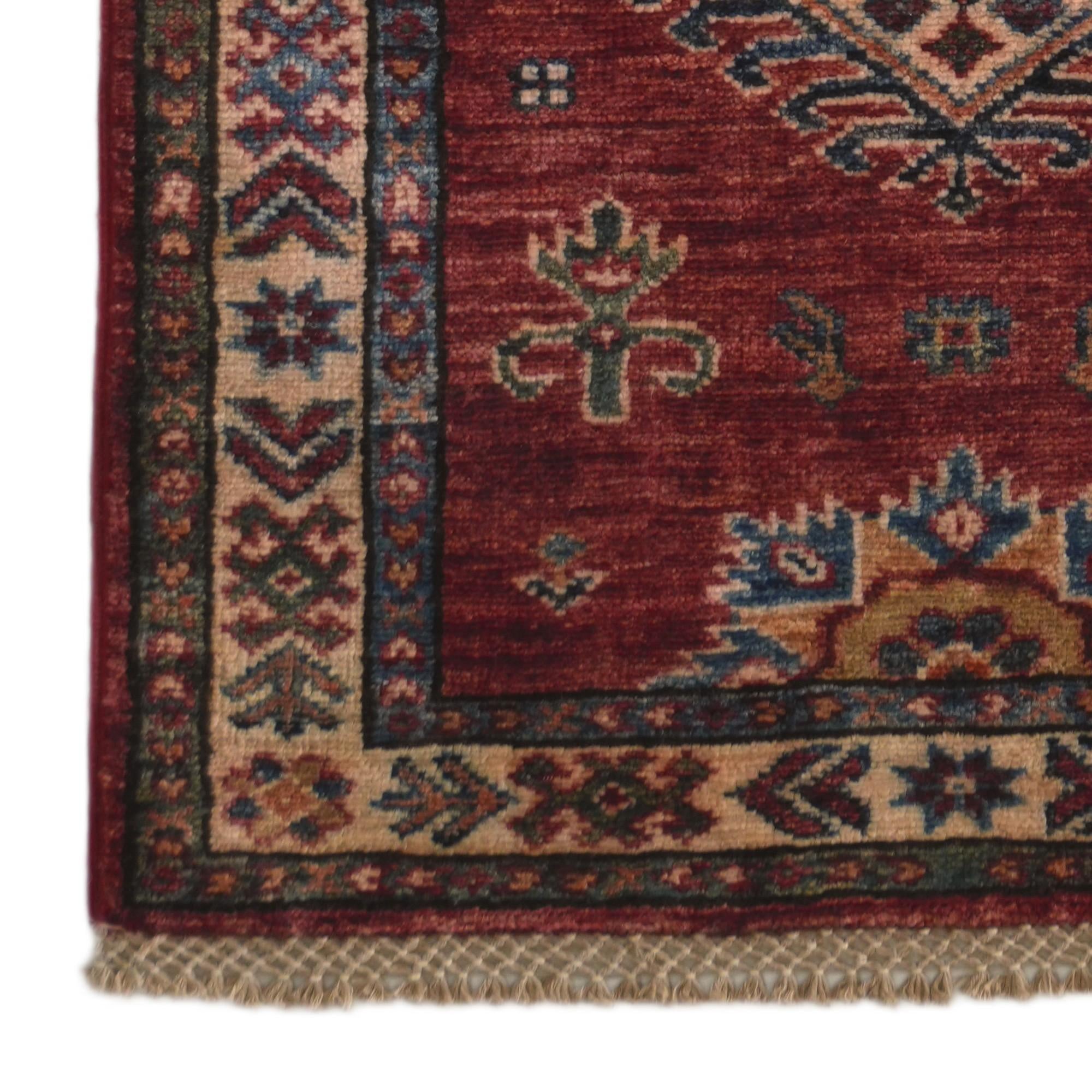 2' x 6' Hand Knotted Kazak Runner Rug