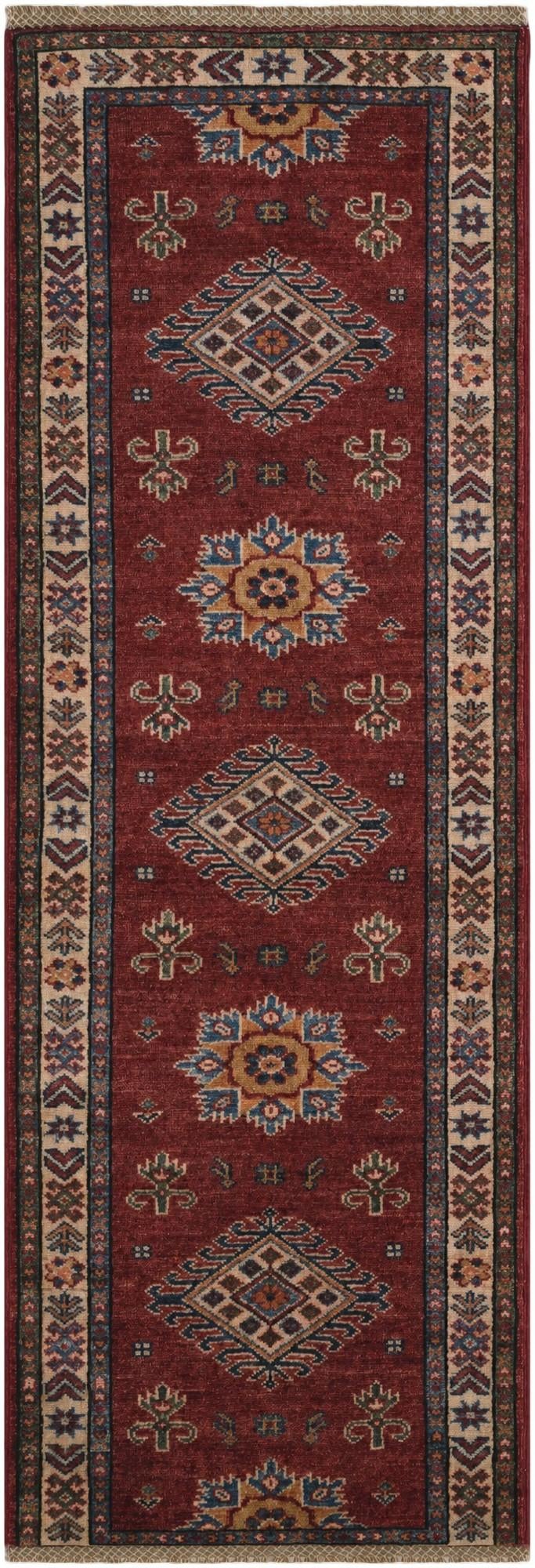 2' x 6' Hand Knotted Kazak Runner Rug