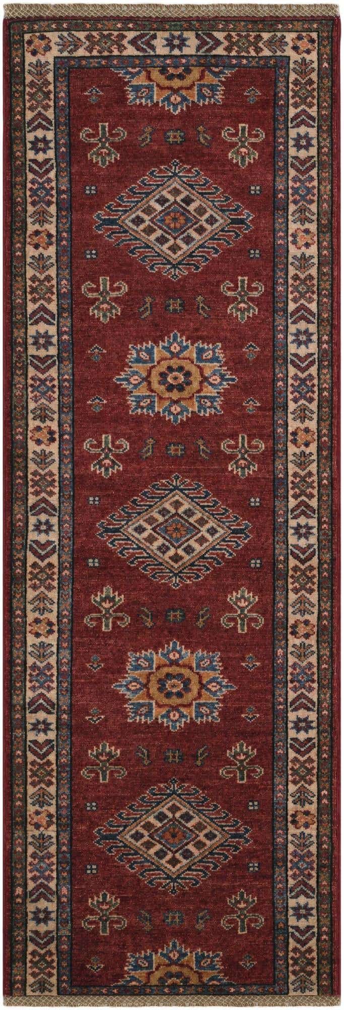 2' x 6' Hand Knotted Kazak Runner Rug