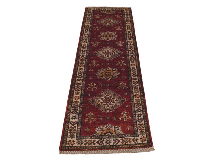 Detail image of 2' x 6' 3 Hand Knotted Kazak Runner Rug