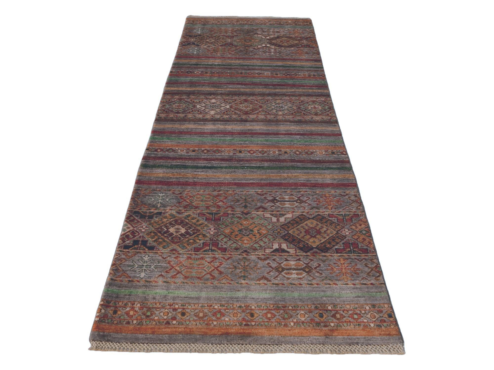 2' 9 x 8' 8 Hand Knotted Kazak Runner Rug