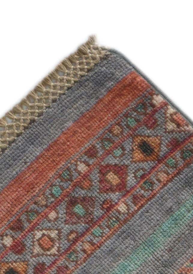 2' 9 x 8' 8 Hand Knotted Kazak Runner Rug