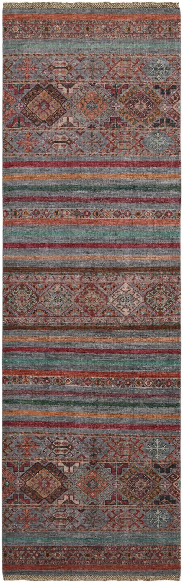 2' 9 x 8' 8 Hand Knotted Kazak Runner Rug