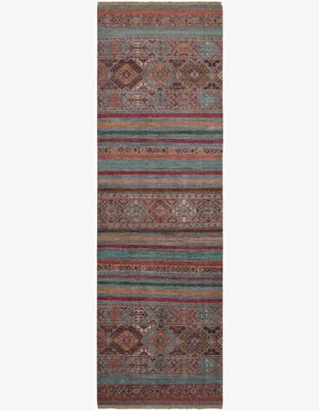2' 9 x 8' 8 Hand Knotted Kazak Runner Rug
